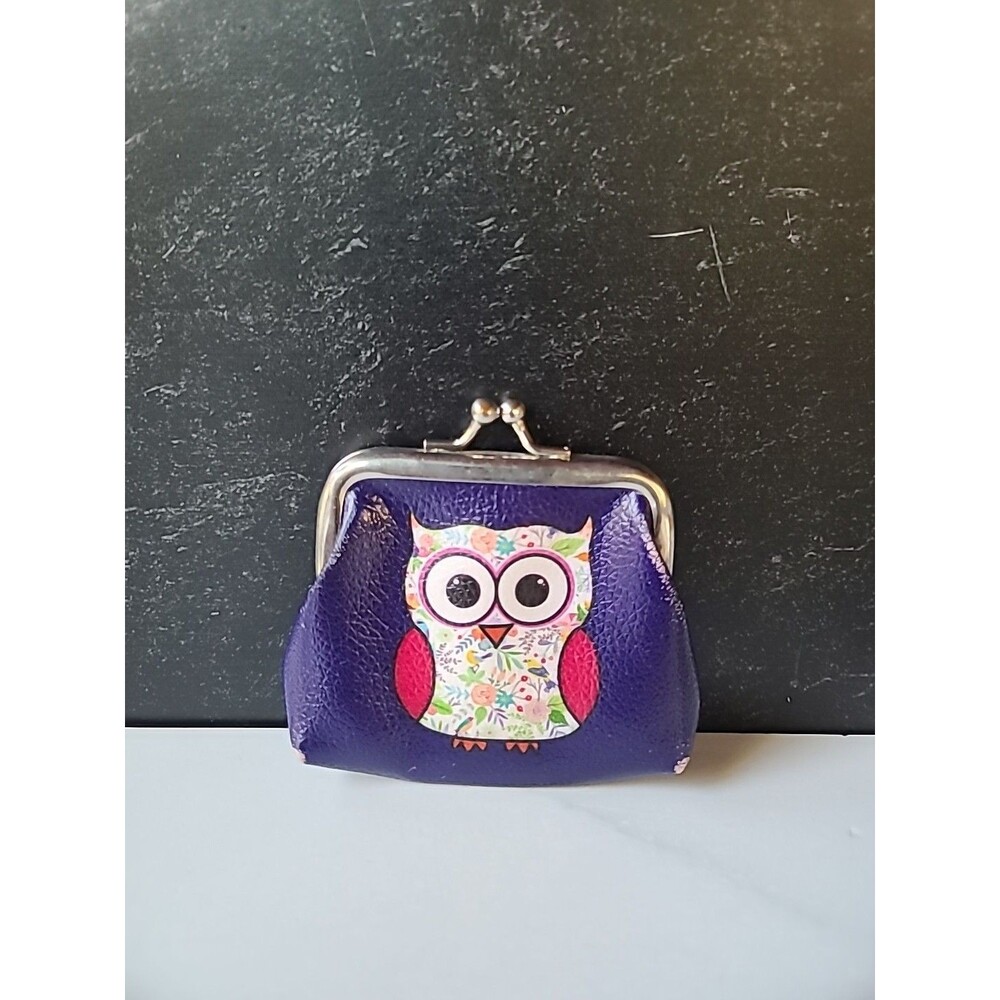 Purple Owl Coin Purse, USED